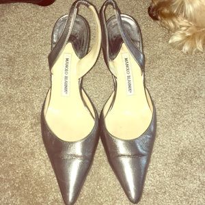 Vintage Manila blahnik slide heels, size 38
